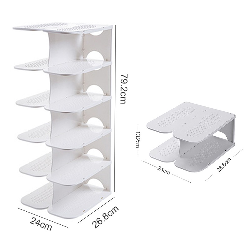 DIY Assembly 6 Layers Stackable Shoe Organizer