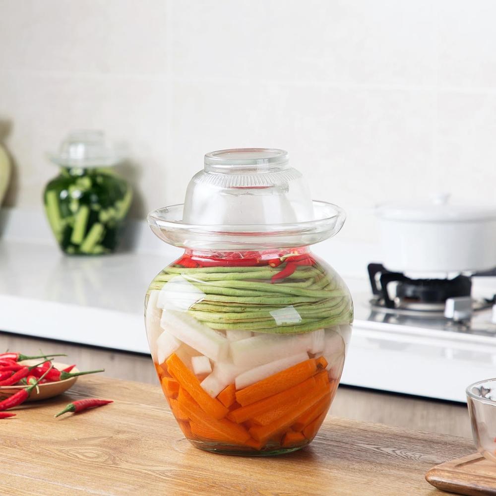 Japan Korea Transparent Glass Kimchi Jar