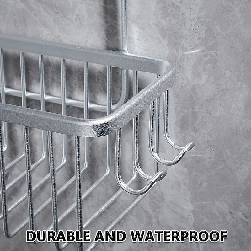 Aluminium Bathroom Shower Shelf Without Drilling