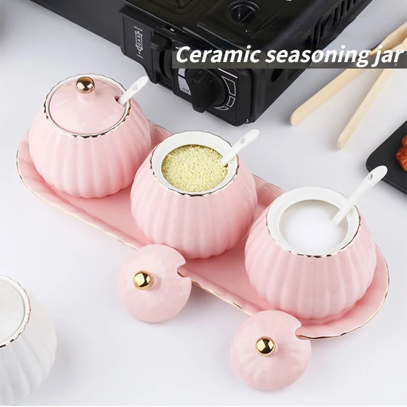 Ceramic Seasoning Jar Set Household Storage Seasoning Jar