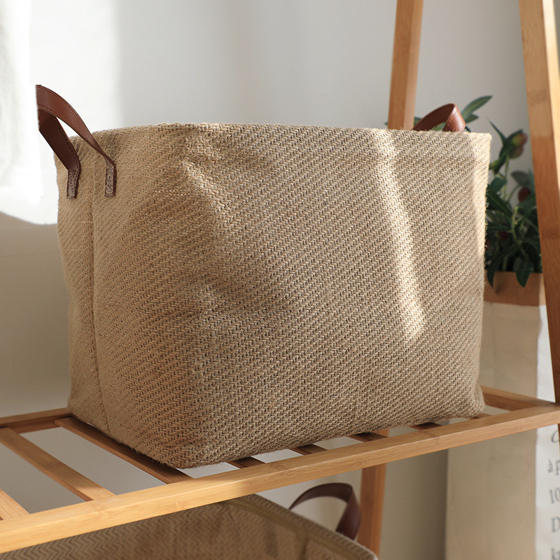 Folding Laundry Basket Round Storage Bin Bag