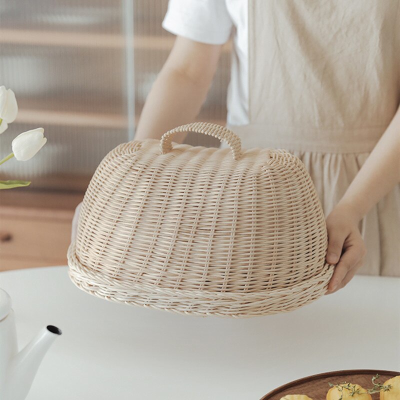 Bread Basket White Rattan Storage Baskets