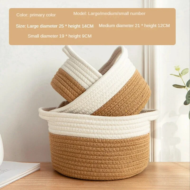 Brown Cat Ear Shape Desktop Storage Basket