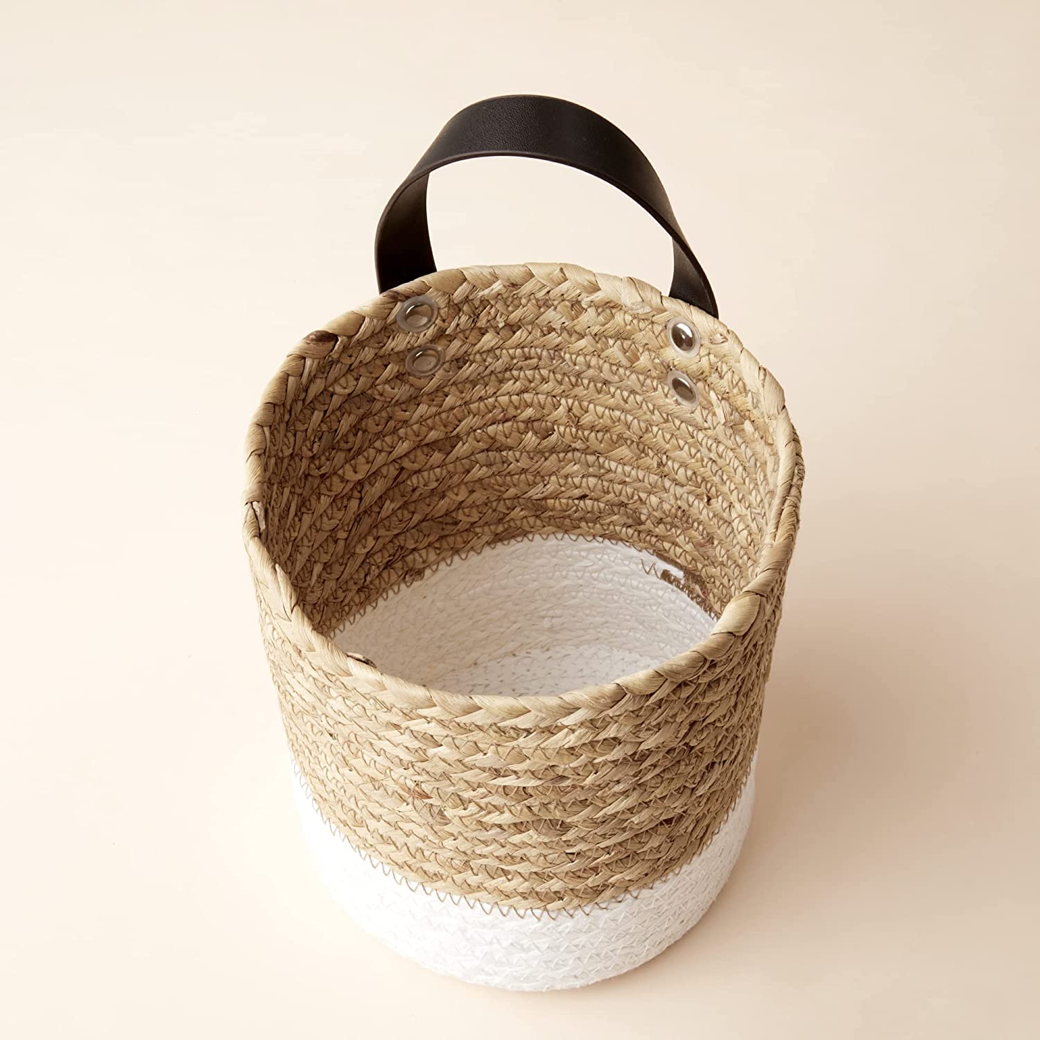 Woven Hanging Rattan Basket For Planters