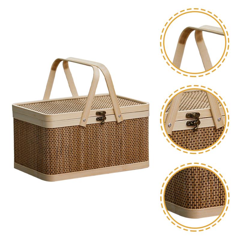 Bamboo Woven Picnic Basket